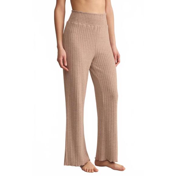 NEW Z SUPPLY dawn smocked rib pants in iced coffee - Picture 3 of 6